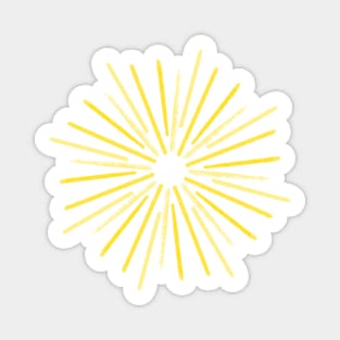 Yellow Sun Burst Sticker